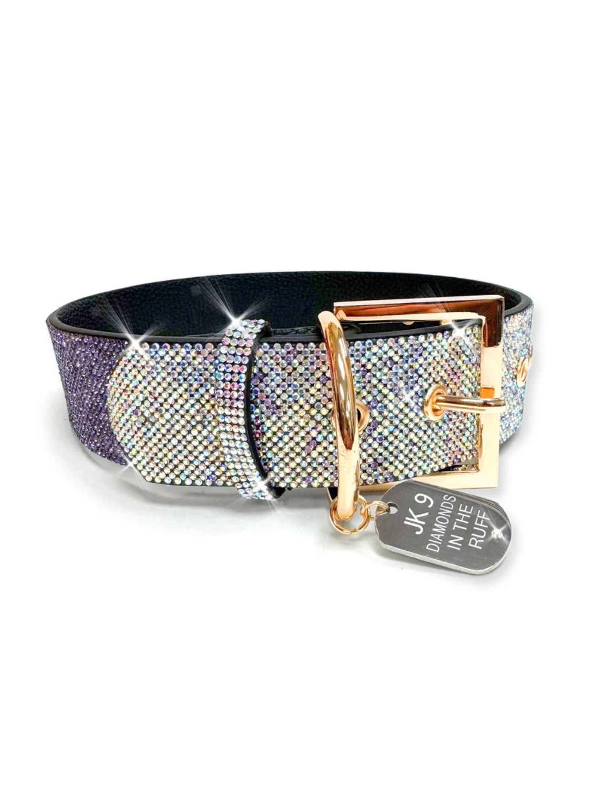 Collier pour chien large violet ombré Diamonds in the Ruff Jacqueline Kent 