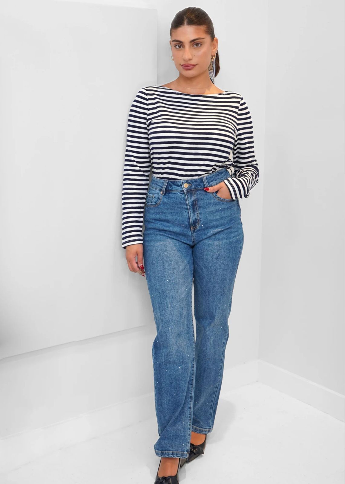 Jeans avec Brillant Becky Yest
