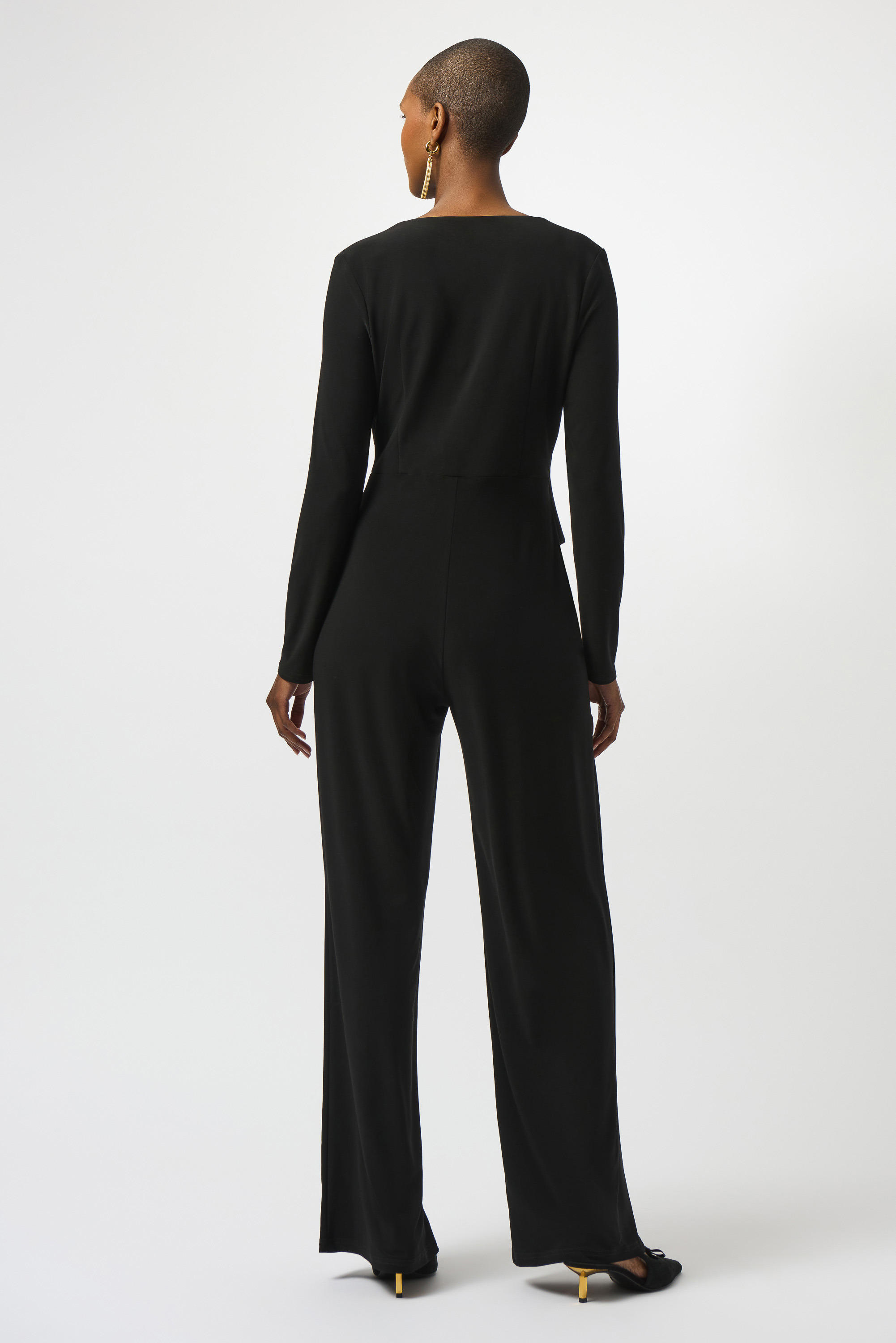 Combinaison en maille soyeuse à jambes larges Joseph Ribkoff 253046