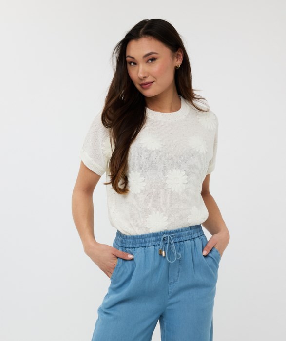 Pull avec broderie florale Esqualo 02226