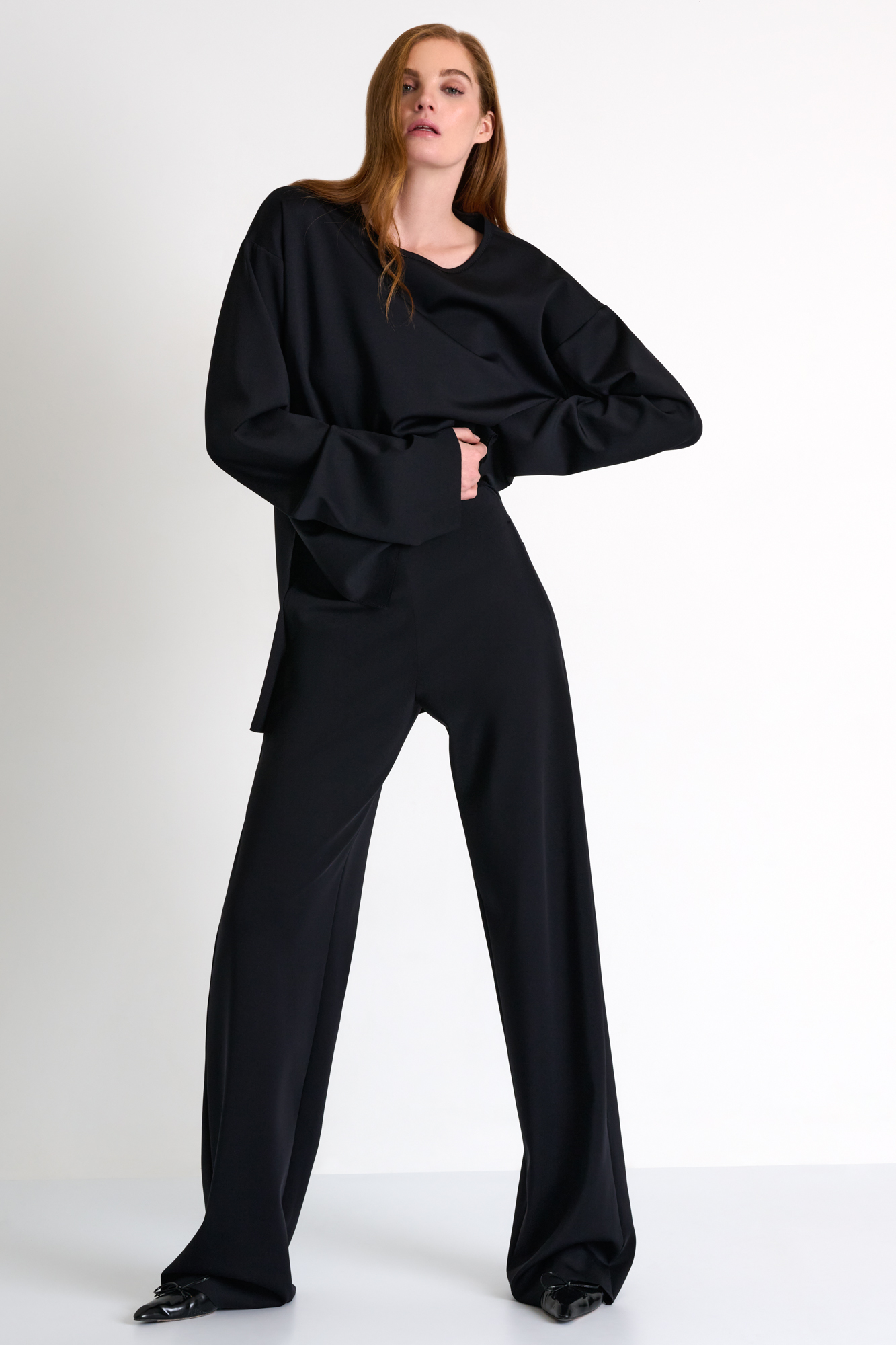 Pantalon large à la coupe tailleur Shan