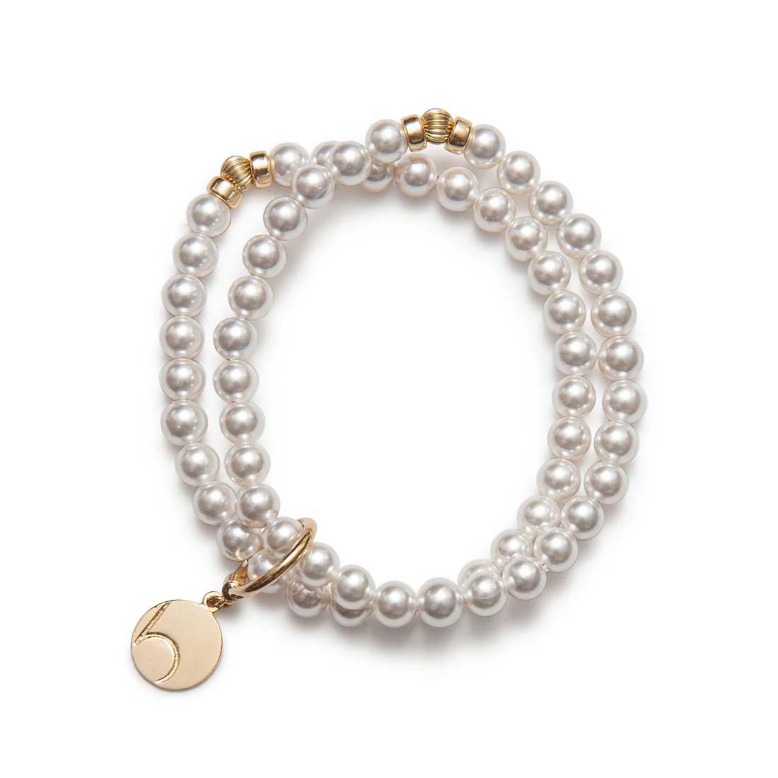 Bracelet Double Be Beautiful Perles de Nacre Blanche 6mm Or Vermeil 14kt beblue