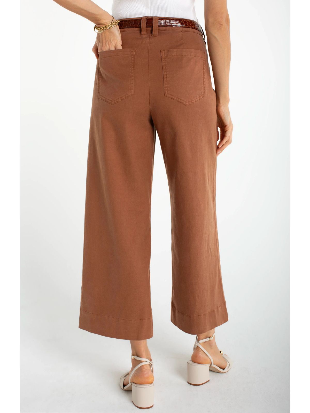 Jean court à jambe large taille haute Liverpool 