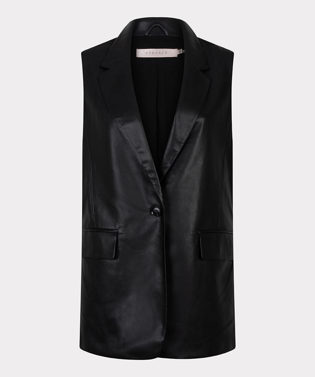 GILET LONG VEGAN ESQUALO 11502 NOIR