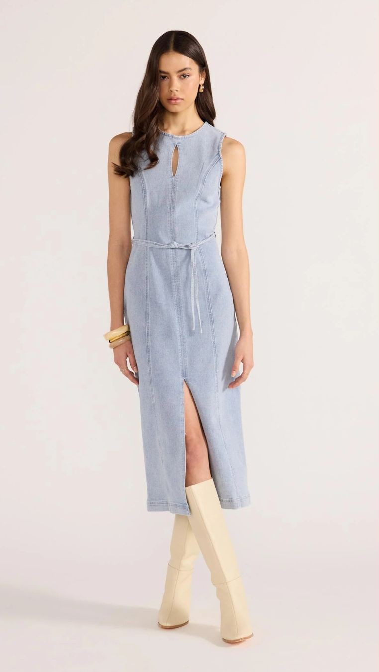 Robe Midi en Jeans Oliver Mink Pink 2502561