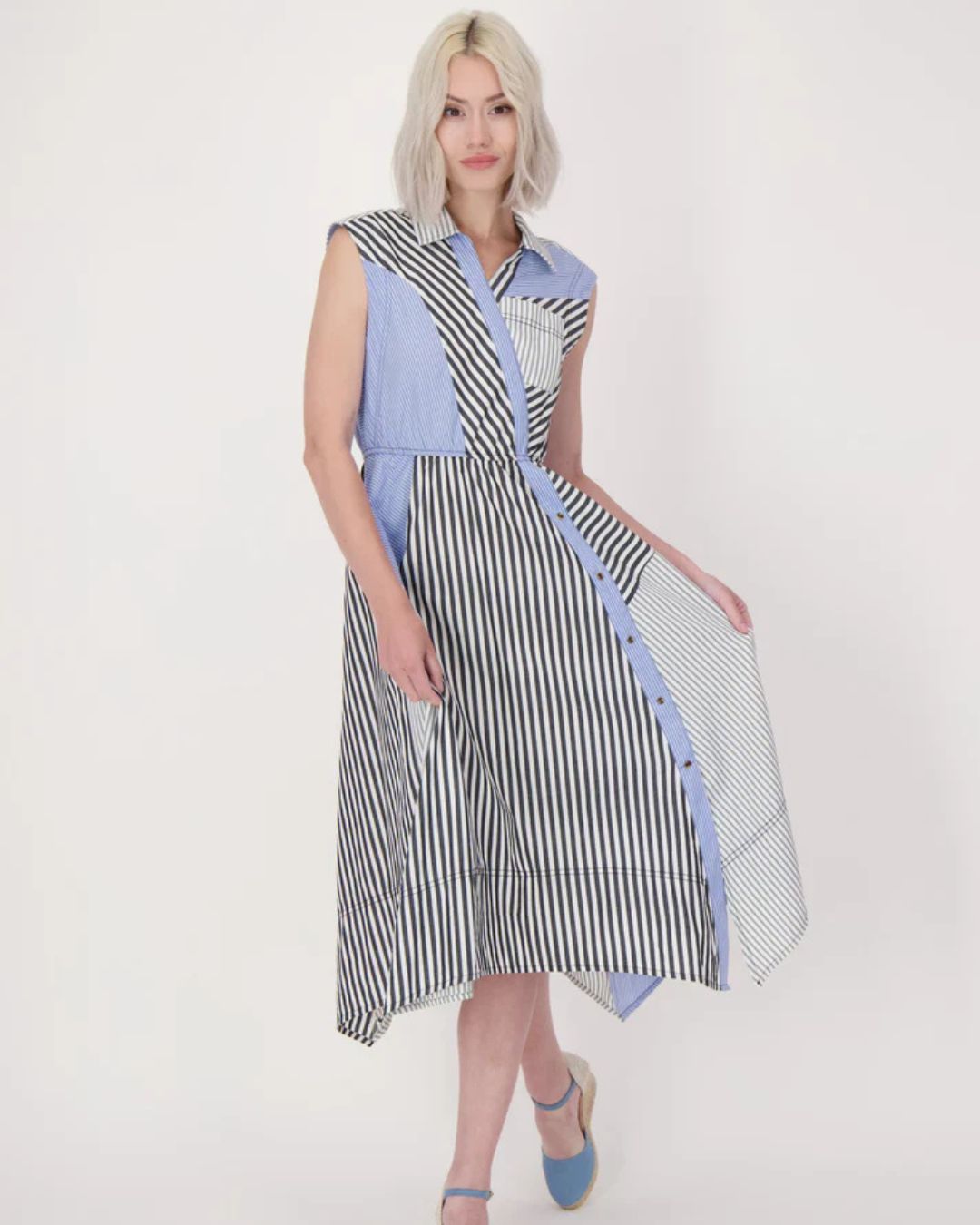 Robe chemise à rayures multicolores Gabby Isabella 325712