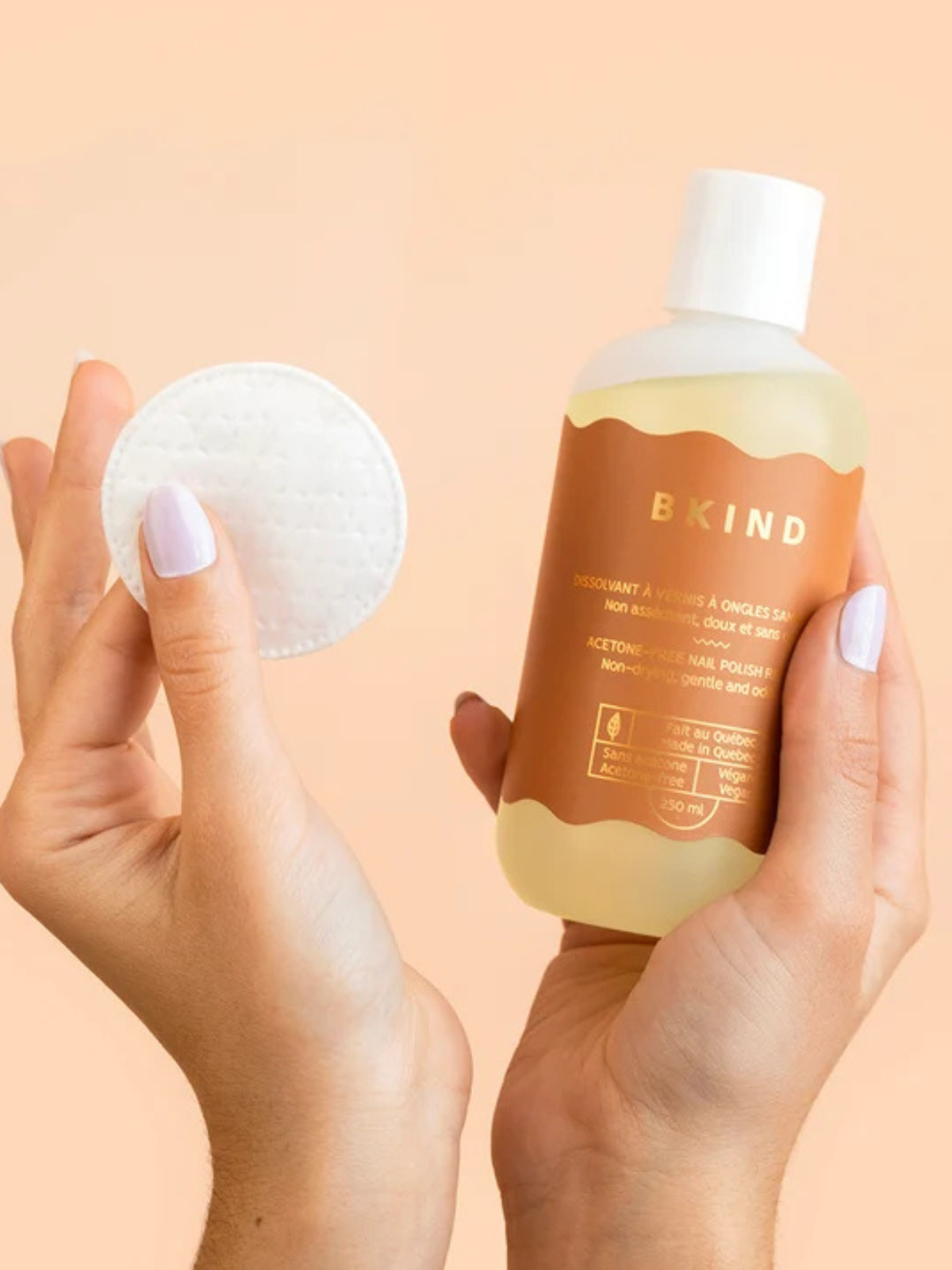 Dissolvant à vernis à ongles sans acétone BKIND