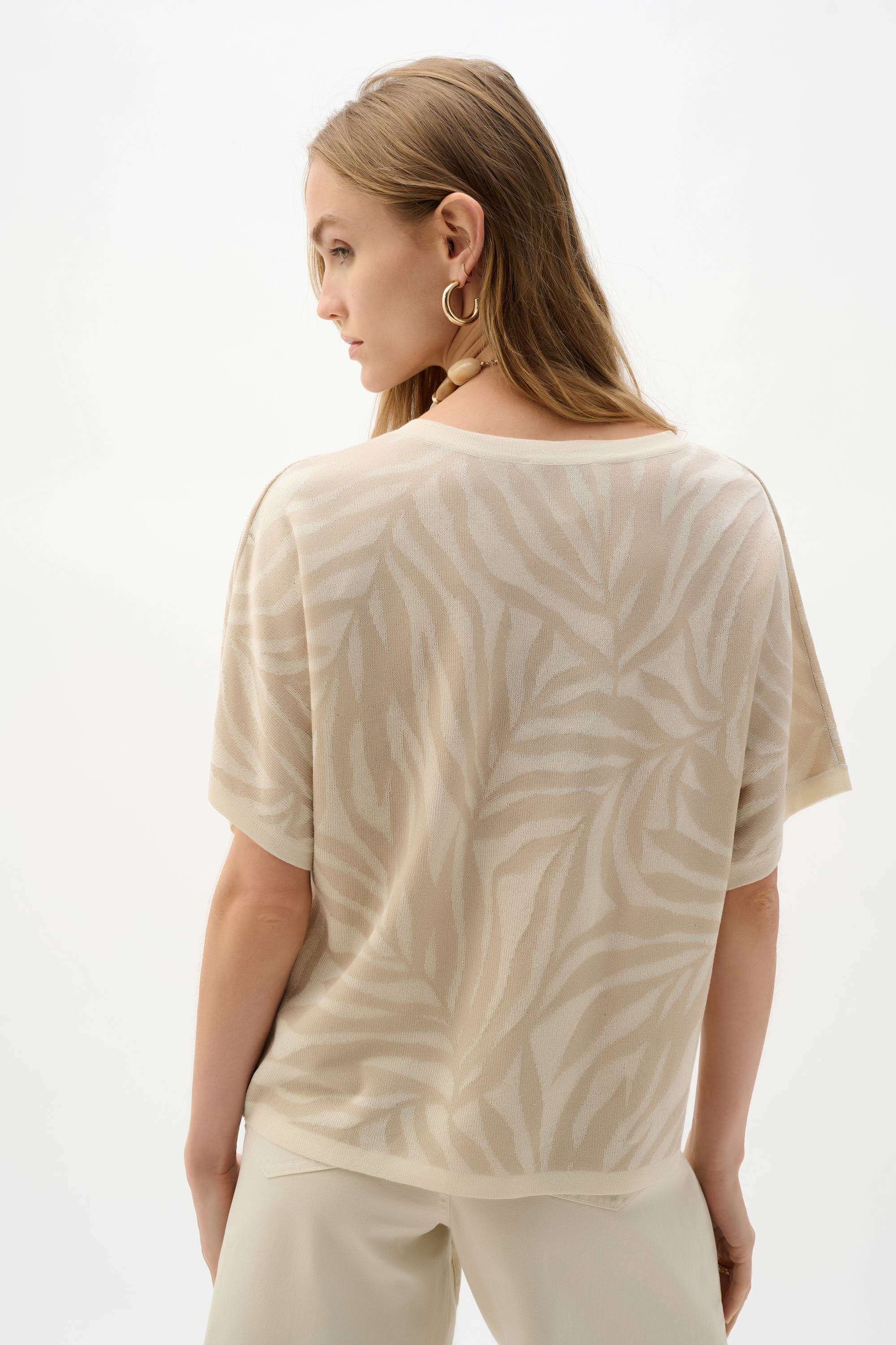 Tricot jacquard de viscose à motif tropical Joseph Ribkoff 