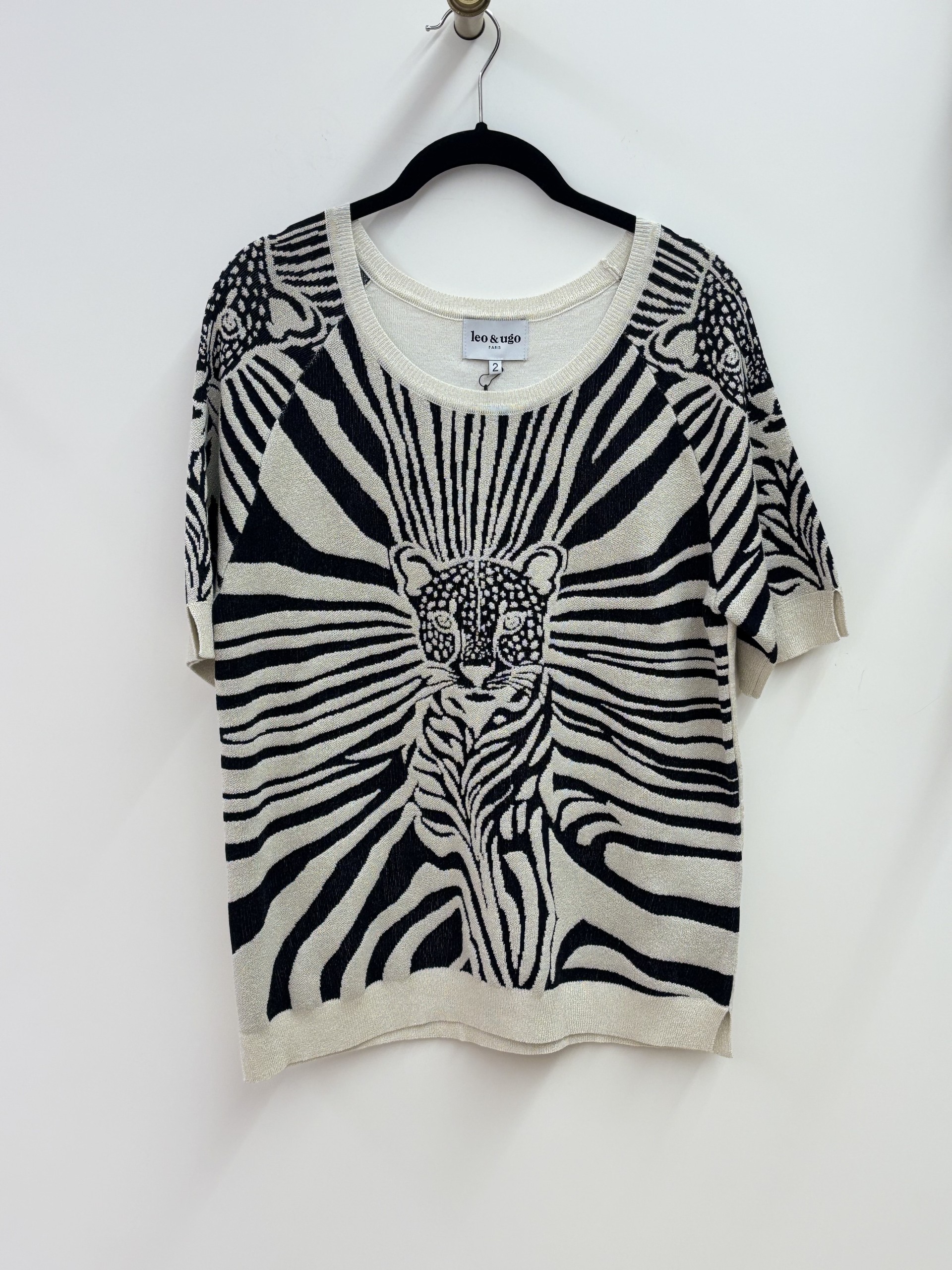 Tricot à manches courtes avec tigre Leo & Ugo