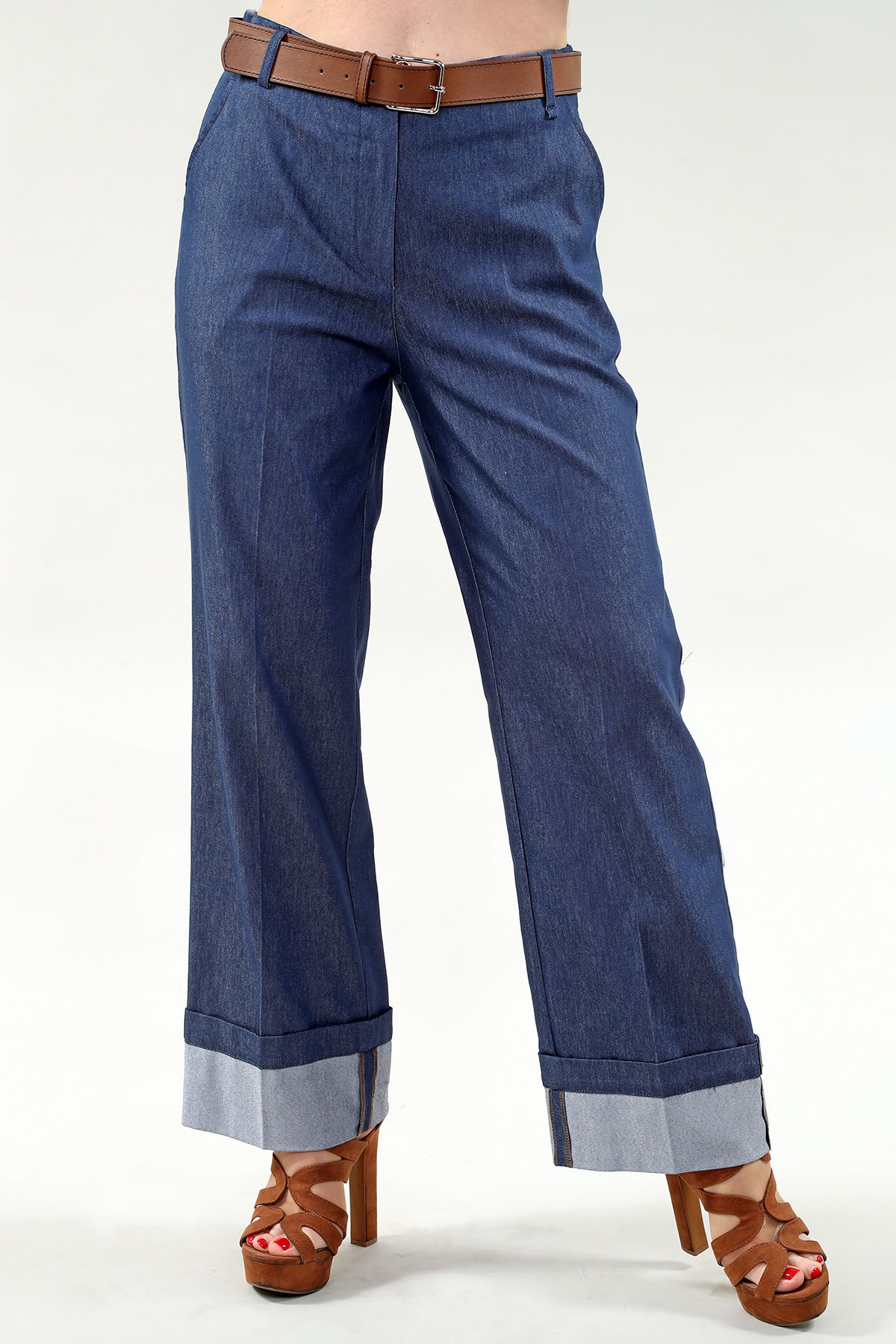 Pantalon à jambe large avec revers Michael Tyler