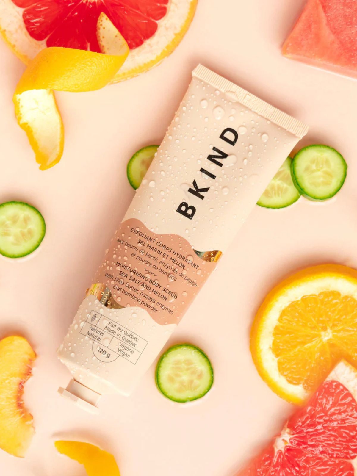 Exfoliant corporel hydratant - Sel marin et melon BKIND