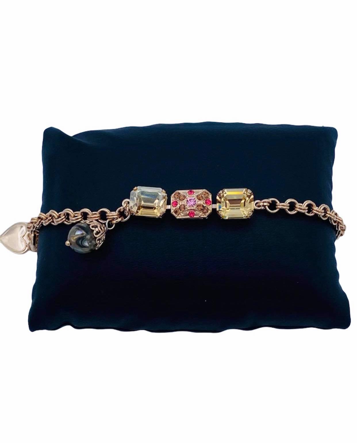 Bracelet Mariana B-4040/9 3 pierres Rose/Gold M1115RG