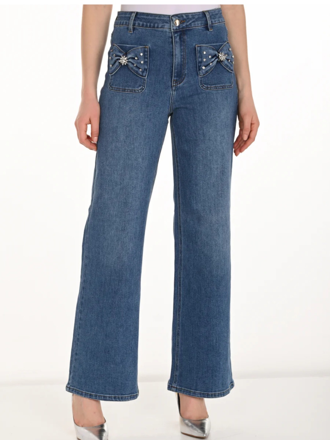 Jeans taille haute ornés Frank Lyman