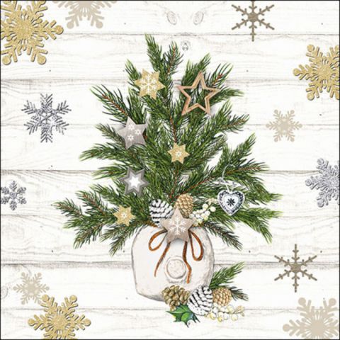 Serviette de table - Branches décorées