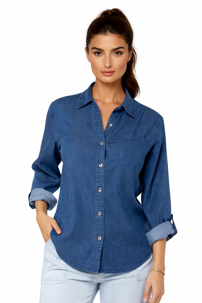 Blouse en denim Carreli