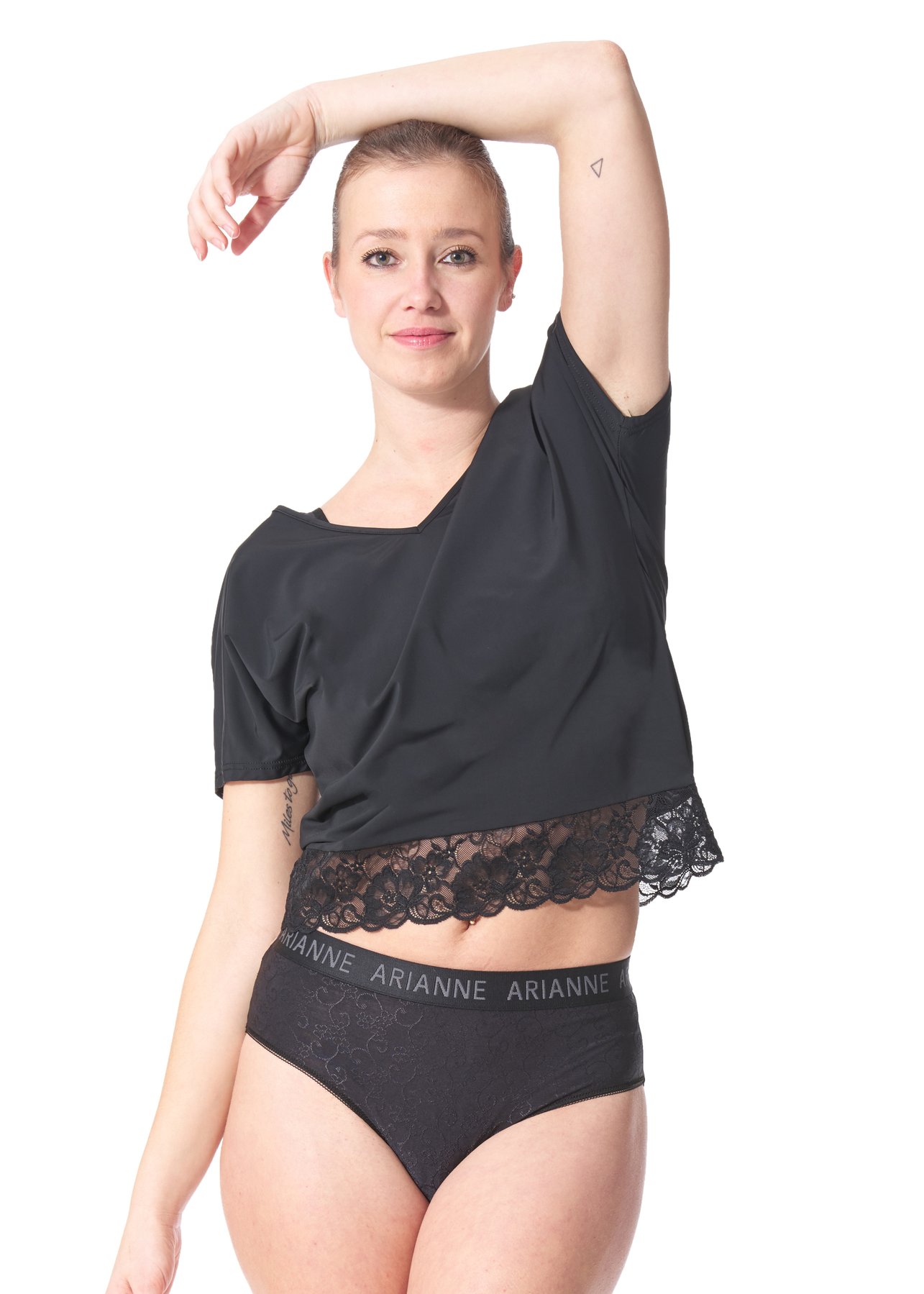 Haut Satiné avec Dentelle Arianne Elle 5955 
