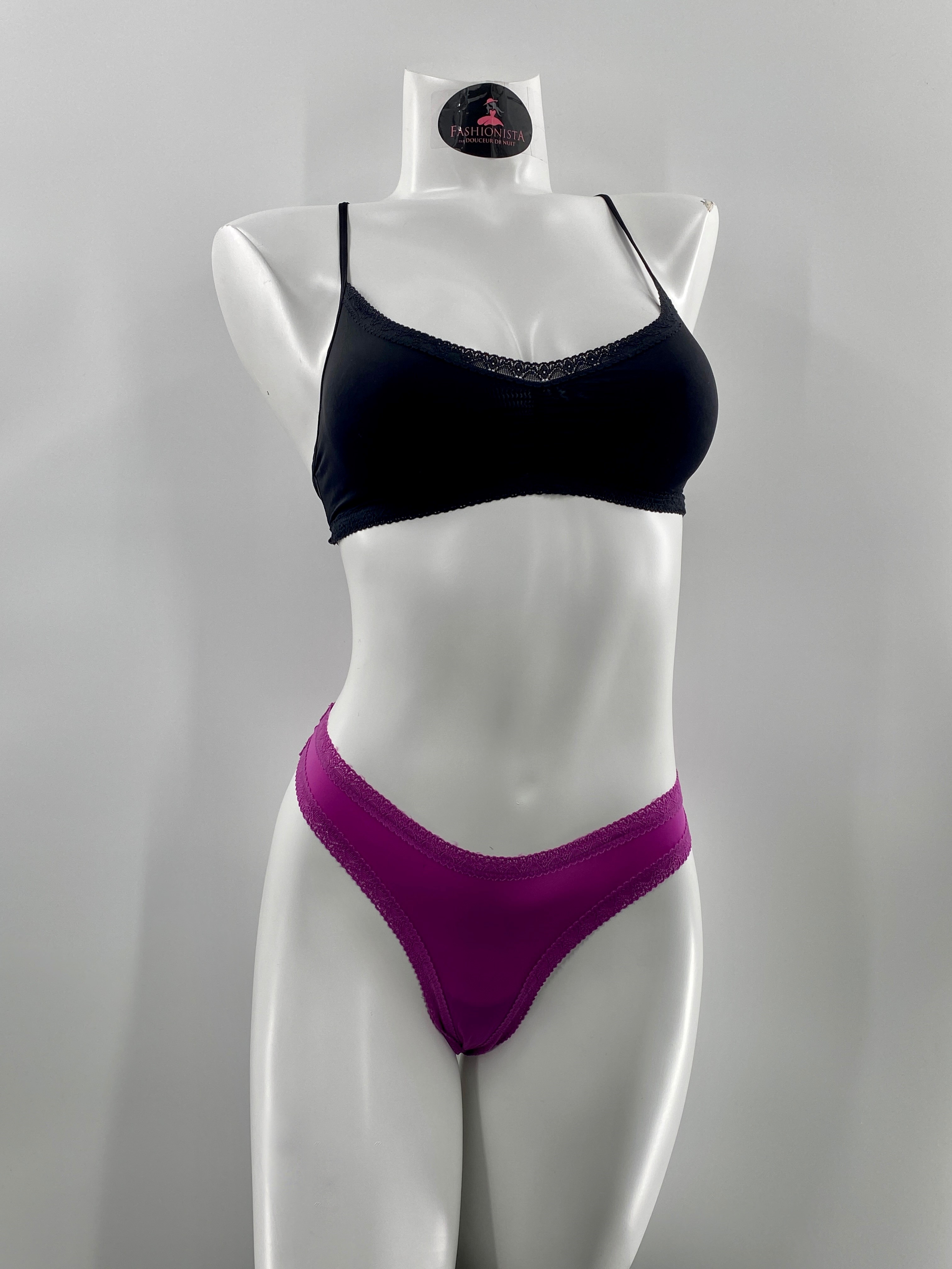 Tanga à Bordure de Dentelle Blush 0229622 