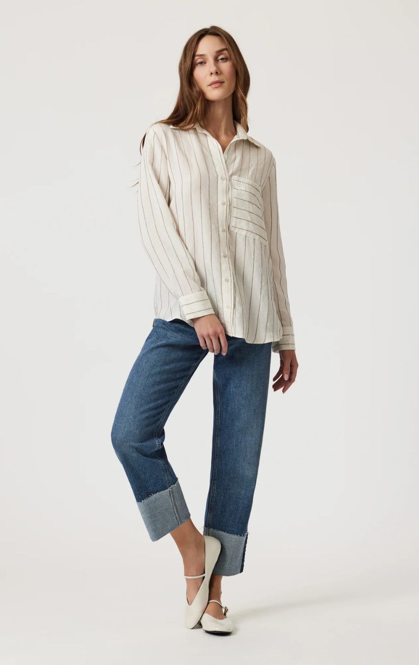 Chemise à manches longues avec poche Mavi 84006