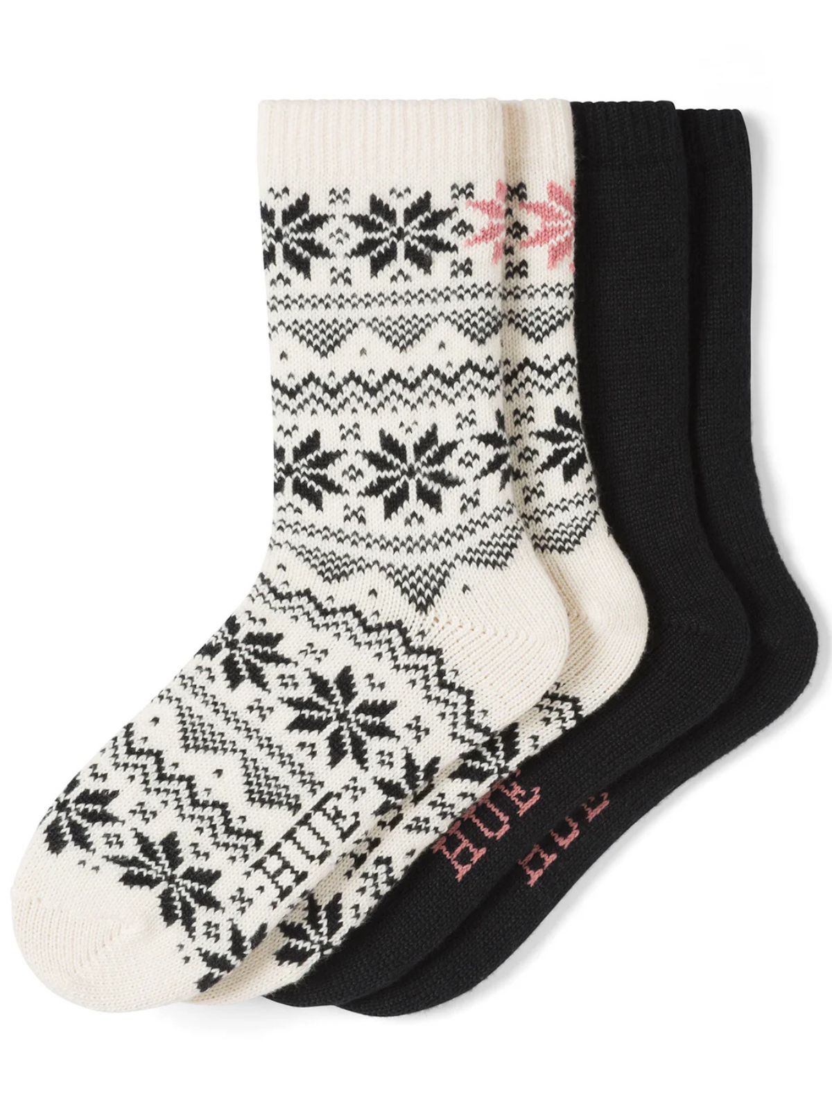 Lot de 2 paires de chaussettes flocon de neige Hue