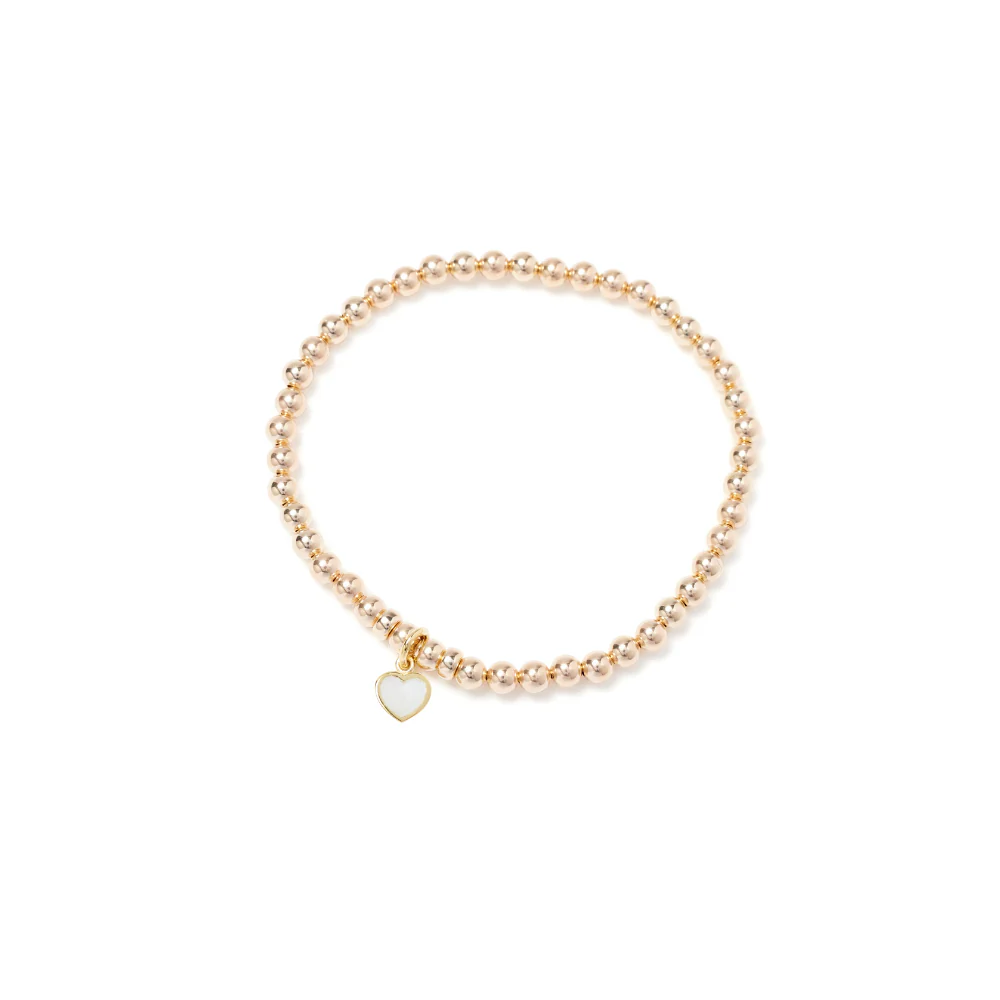 Bracelet Be Gifted 4mm Or Vermeil 14kt Breloque Coeur beblue