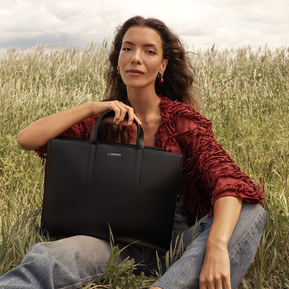 Le Helia - Malette 2-en-1 en cuir vegan noir