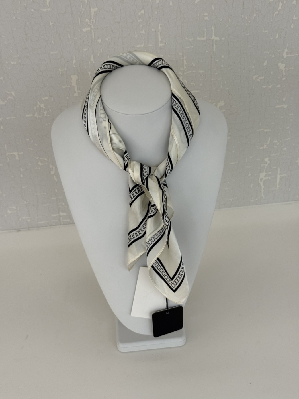 Écharpe Décorative carré en soie à imprimé marine