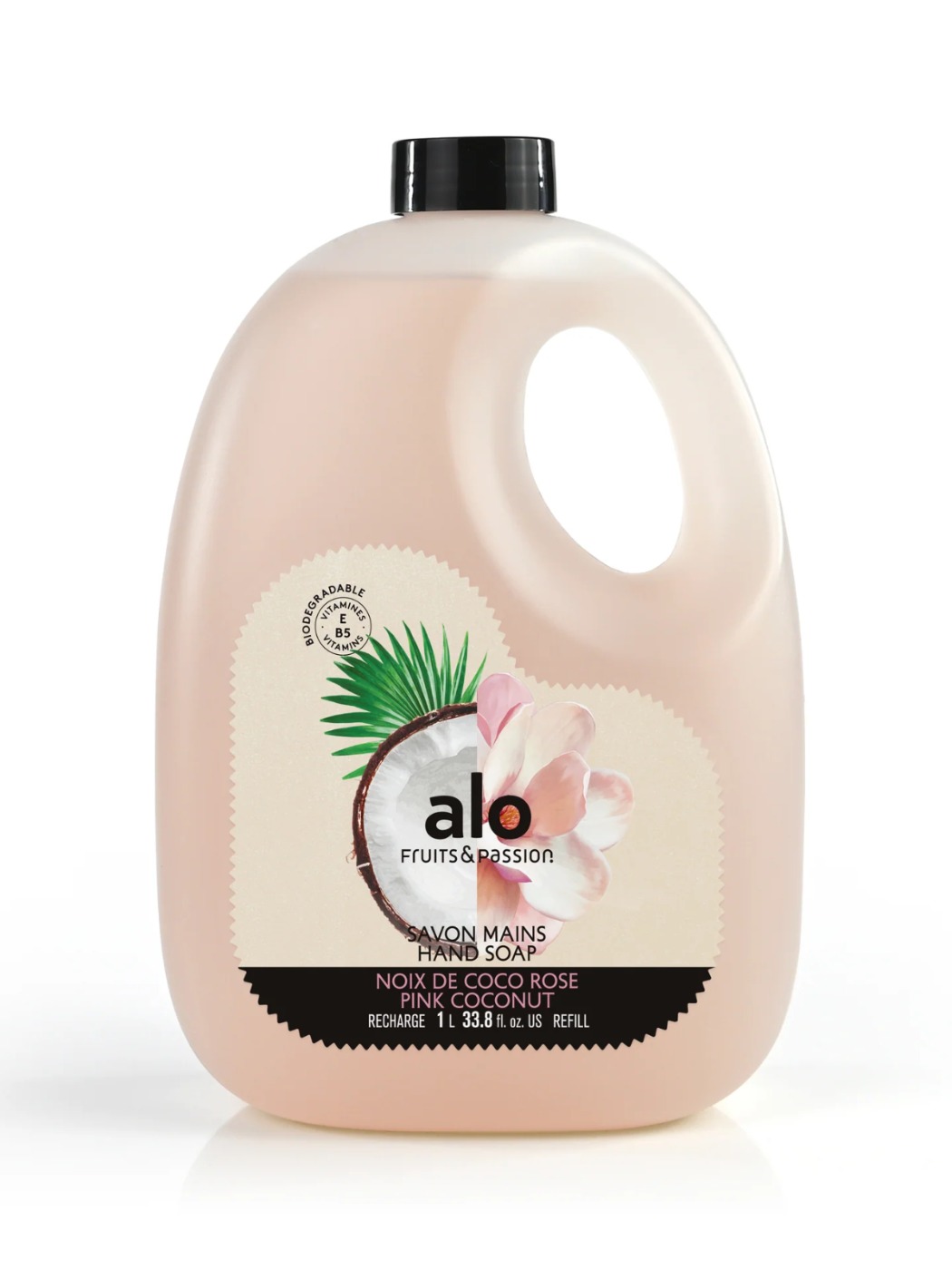 Recharge de savon mains 1L Noix de coco rose 