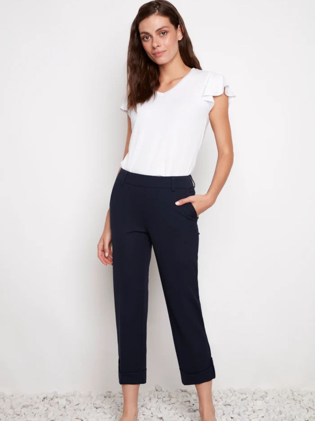 Pantalon avec bouton à la jambe Up!