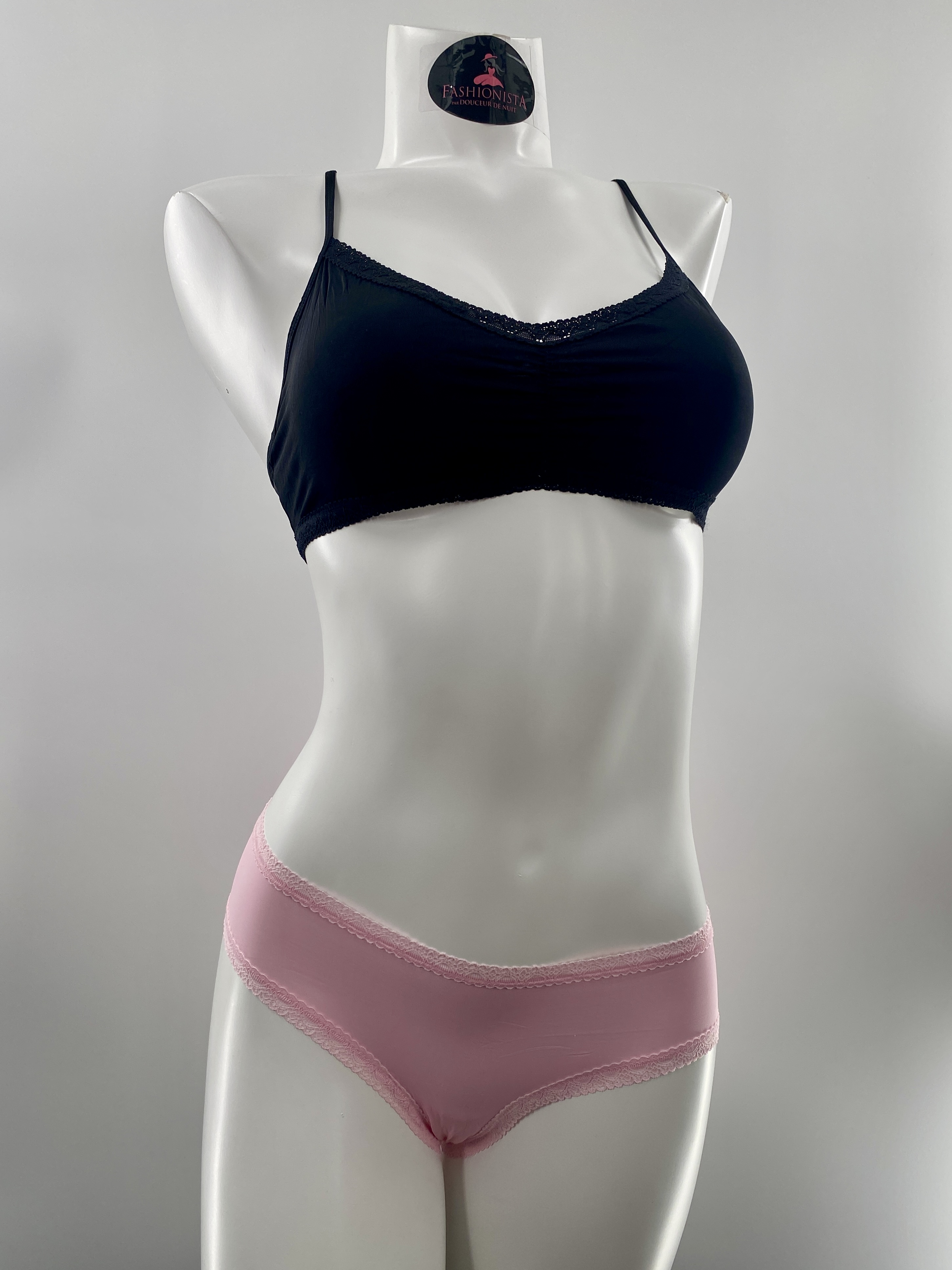 Micro Shorty bordure dentelle Blush 0229625 