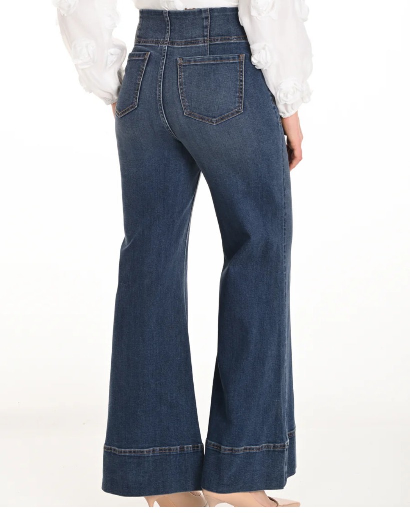 Jeans évasé taille haute Frank Lyman 