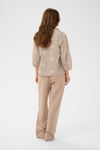 Blouse à motif de fleur Cream