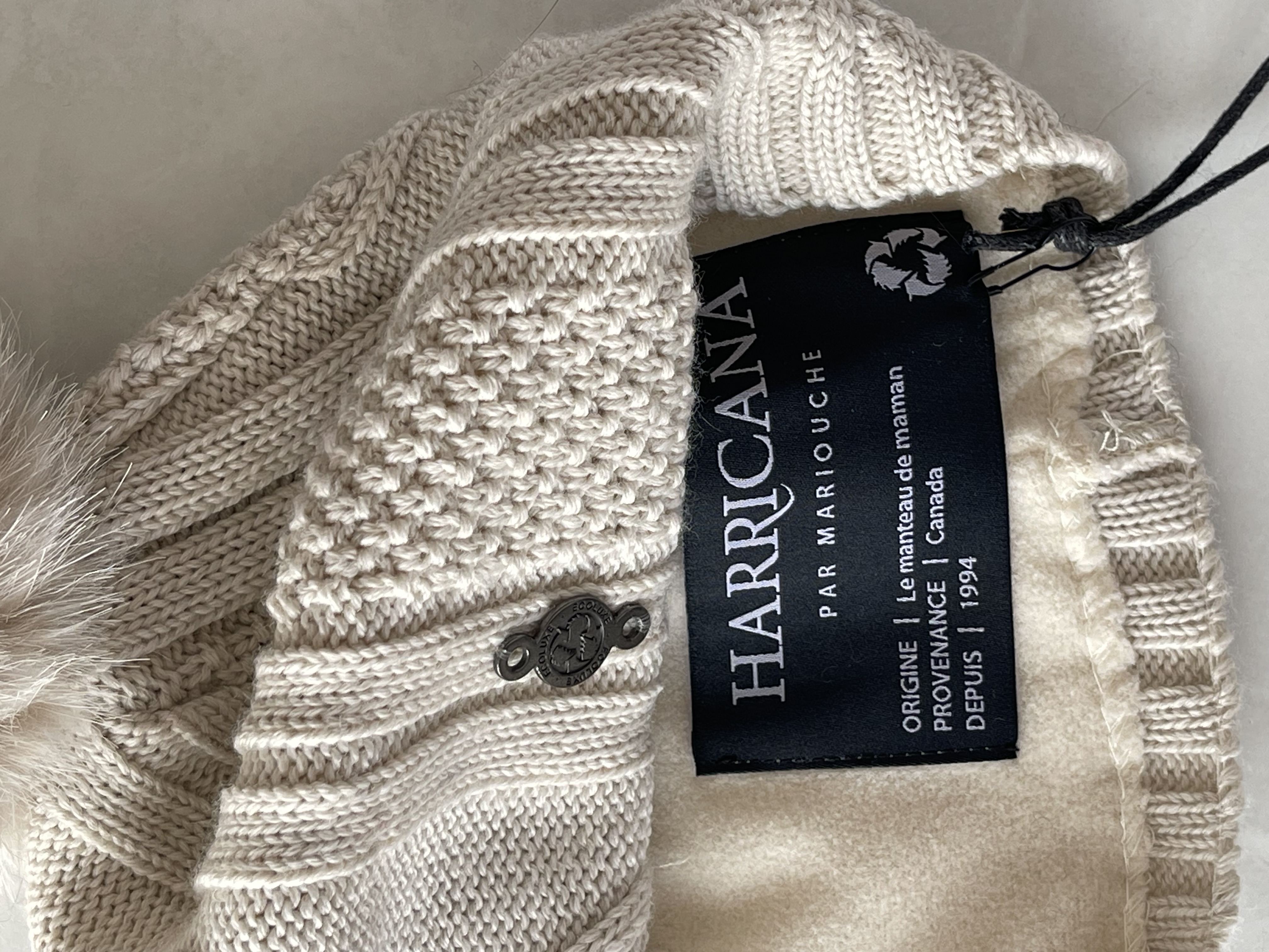 Bonnet avec Pom Fausse Fourrure Harricana HR42111F 