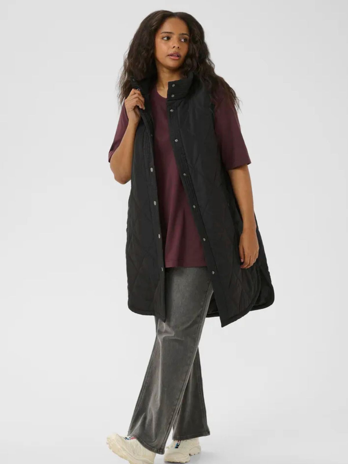 Veste Longue sans manche Kaffe Curve 