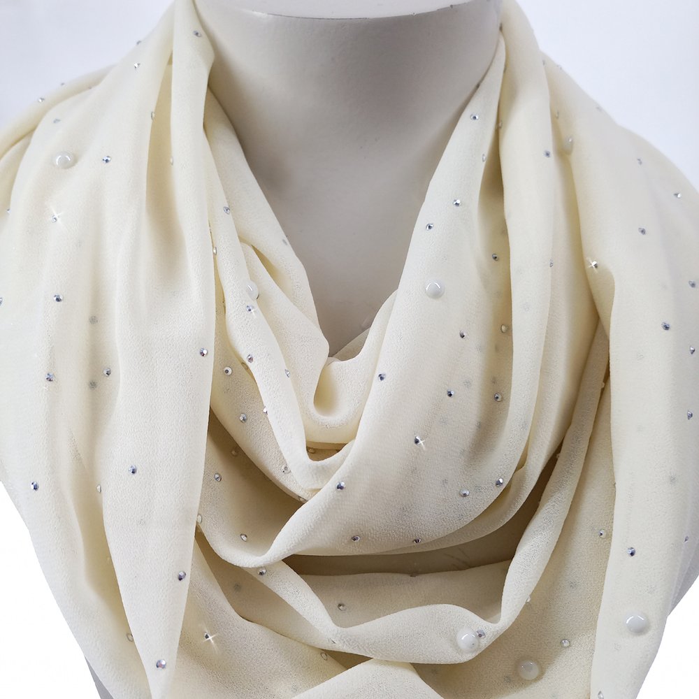 Foulard avec Ornements Jacqueline Kent Cream & Sugar