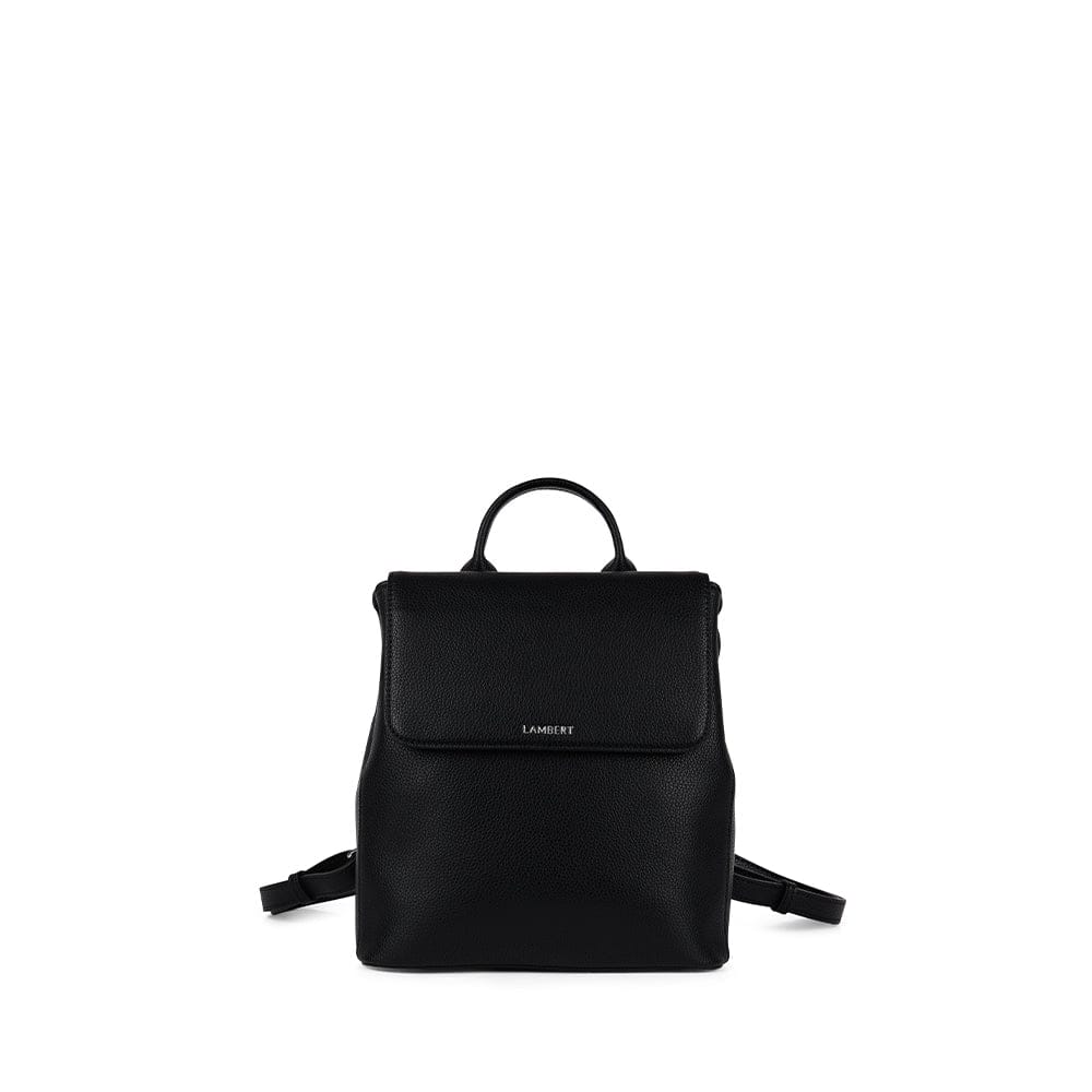 Le Cynthia - Sac à dos en cuir vegan noir Lambert